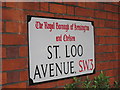 St Loo Avenue sign