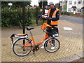 TNT postman and post bike