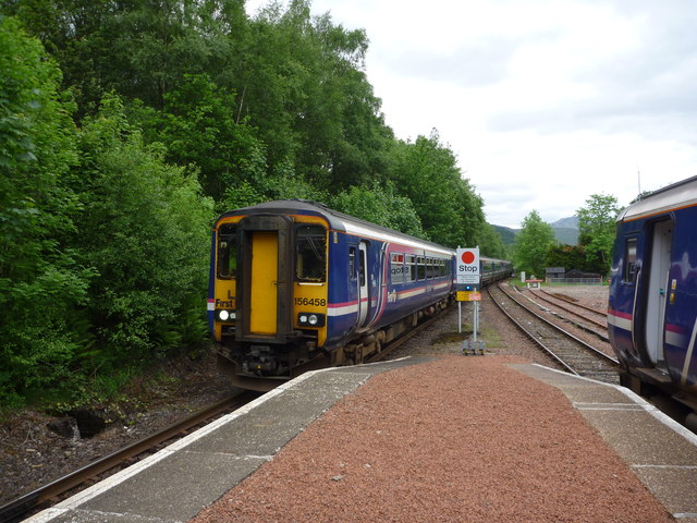 On The West Highland Line : Passing Trains at Ardlui Station