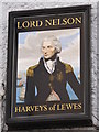 Sign on The Lord Nelson Inn, Trafalgar Street, BN1