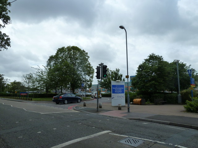 Entrance to Southampton General Hospital in Tremona Road