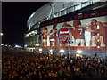 Highbury: crowds leave the Emirates Stadium