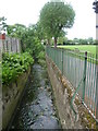 Norbury Brook alongside Thornton Heath Recreation Ground