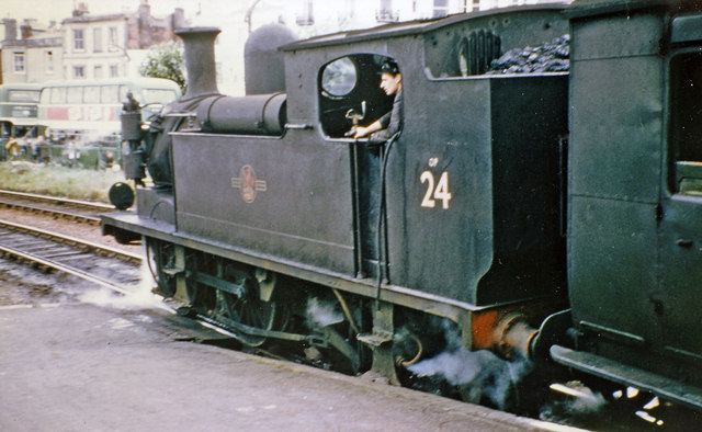 Ex-LSWR O2 class 0-4-4T at Ryde Esplanade