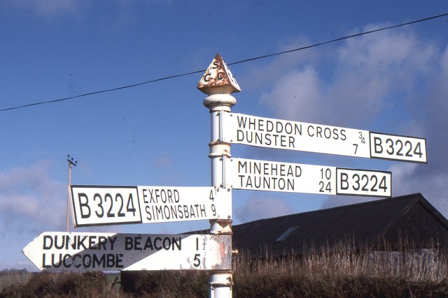 Signpost, Blagdon Cross, Exmoor
