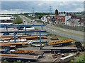 The westward view from the Newport Transporter Bridge