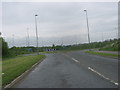 The B6291 road approaching Junction 61 on the A1(M)