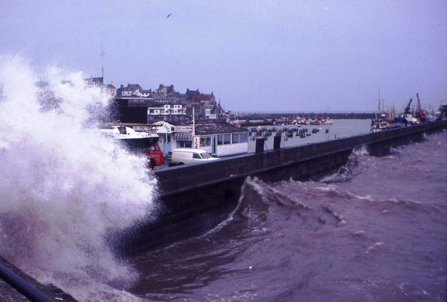 Rough Seas, Bridlington Harbour 1980