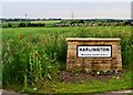 SE4802 : Harlington village sign east of the settlement by Neil Theasby