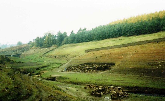 The Ruins of West End Village, Thruscross Reservoir 1990