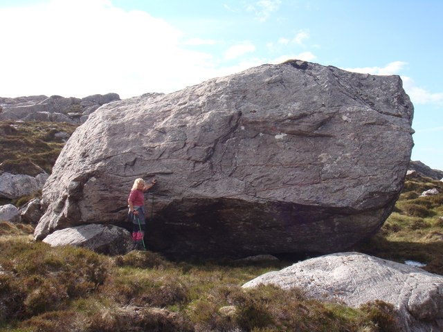 Large glacial erratic boulder