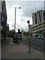 Distant bus in Furnival Gate