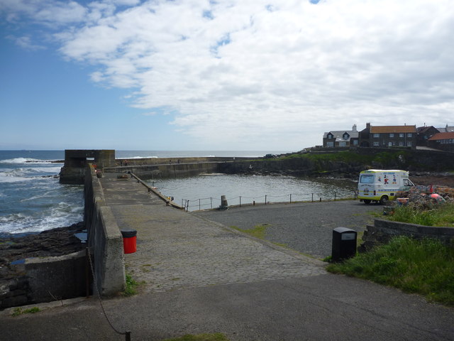 Coastal Northumberland : View Along The North Breakwater at Craster Harbour