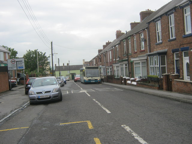 The Avenue (B6291) towards Roman Road in Coxhoe