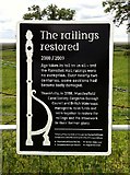 SJ8458 : "The railings restored" by Hugh Craddock