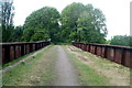 SO3701 : Across a former railway bridge, Usk by Jaggery