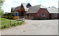 Monmouthshire Passenger Transport Unit buses in Coleg Gwent Usk campus