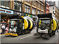 SJ8398 : Decorated Roadsweepers, Deansgate by David Dixon