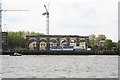 Isle  of  Dogs: View across River Thames to the remains of Payne