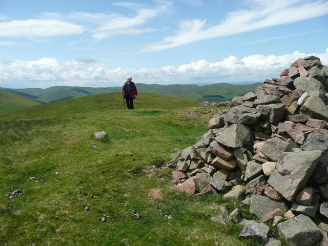 Cairn on the summit of Yeavering Bell