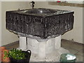 SU6822 : East Meon Font by Colin Smith