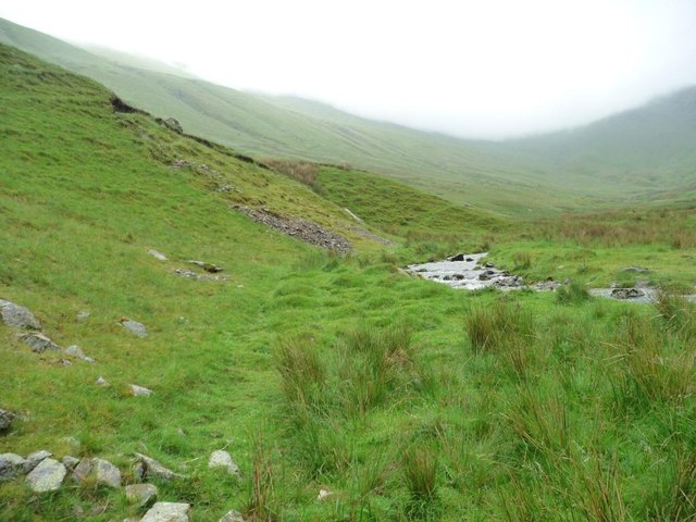 Rampsgill Beck eroding the valley sides