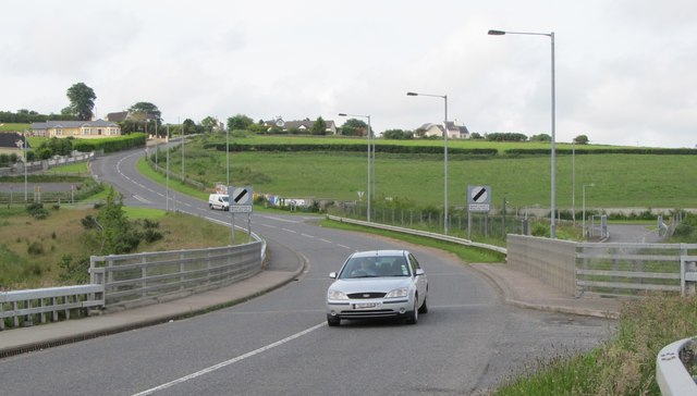 A car just having crossed the border from Northern Ireland