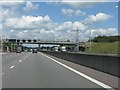 M25 motorway approaching Chalfont Lane bridge