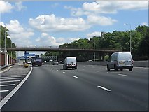 TQ0698 : M25 motorway - Chandlers Lane bridge by Peter Whatley