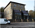 Main entrance to Maesteg Sports Centre and Llynfi Library