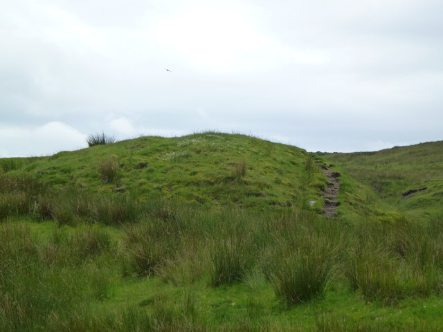Earthworks at the top of the Grane Valley