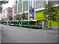 Many buses on Milton Street, Nottingham