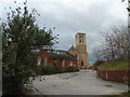 Looking towards a disused church from Hollis Croft