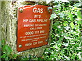 ST9396 : Gas Pipe Line Warning sign by Nigel Mykura