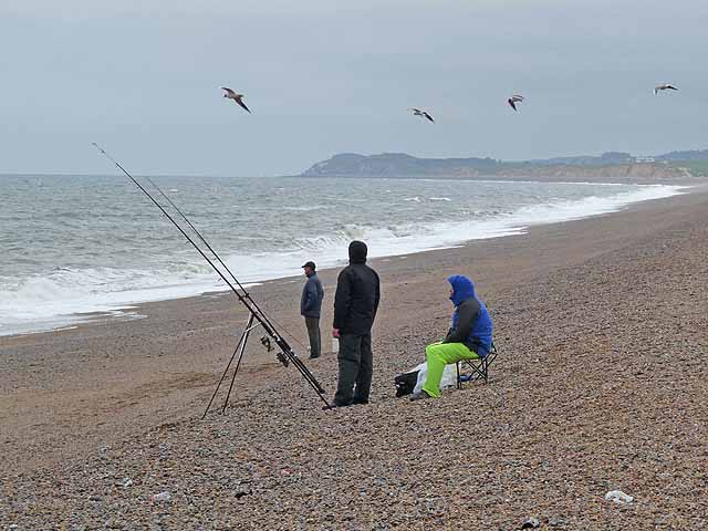 Sea anglers on Salthouse Beach © Oliver Dixon :: Geograph Britain and ...