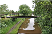 SJ8561 : Access bridge for Golfers, taken from Peel Lane Bridge, Macclesfield Canal by Mick Malpass