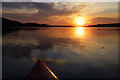 NG4152 : Summer sunset over Loch Snizort by John Allan