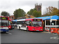 Buses in Dudley bus station