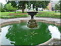 Fountain in Manor Park looking towards the war memorial