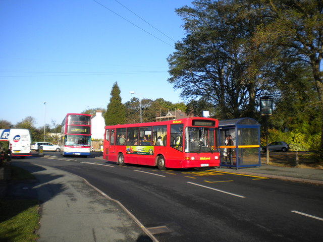 Buses on School Road, Tettenhall Wood