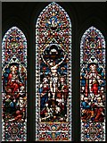 TQ2577 : St John, North End Road, Fulham - Stained glass window by John Salmon