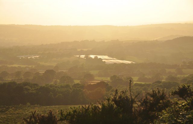 Mid Devon : Countryside Scenery at Sunset