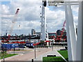 TQ3979 : Looking north from Emirates Air Line cable car by PAUL FARMER