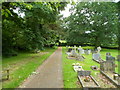 SO2341 : Churchyard path, Church of St Mary, Cusop by Jaggery