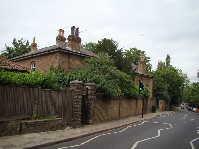 View of a house on the Richmond University campus from Queen's Road