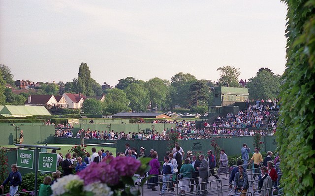 Wimbledon 1987 - The view South-southwest from the Centre Court building