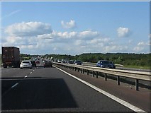 SP5426 : M40 motorway near Woodlands Farm by Peter Whatley