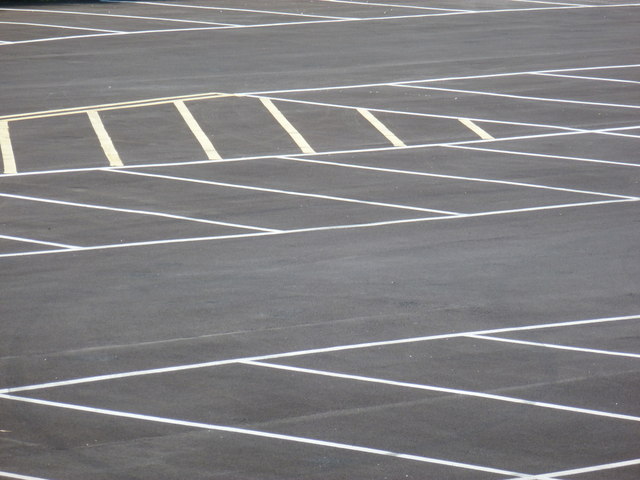 Mudeford: car park markings © Chris Downer :: Geograph Britain and Ireland