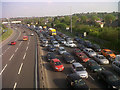 Queuing traffic on the Blackwall Tunnel approach