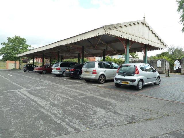 Re-erected station canopy, Glastonbury